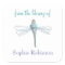 "From the library of" dragonfly custom bookplates