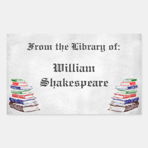 From the Library of Gothci Letter Custom Bookplate Sticker