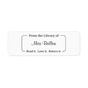 From the Library of Labels, Library Stickers