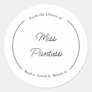 From the Library of Labels, Library Stickers Round