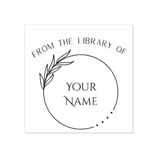 From The Library Of - Personalized Book Stamp