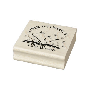 From the Library Of – Personalized Name Rubber Stamp