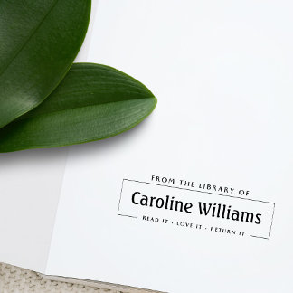 From The Library Of Read Love Return Custom Name Self-inking Stamp