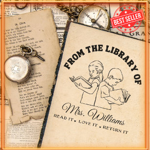 From The Library Of   Read Students Books Teacher Self-inking Stamp