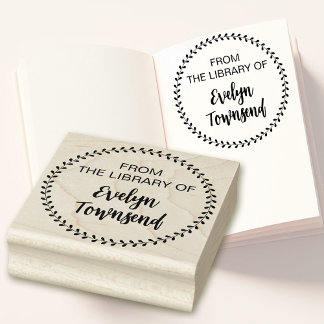 From the Library Of Real Signature Personalized Rubber Stamp