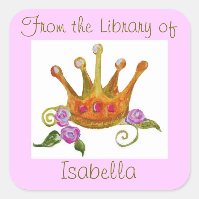 "From the Library of" Sticker (customizable) (Front)