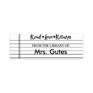 From the Library of- Teacher stamp
