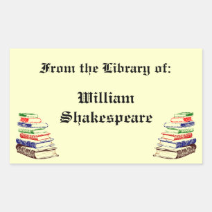 From the Library of Vintage Custom Bookplate Sticker