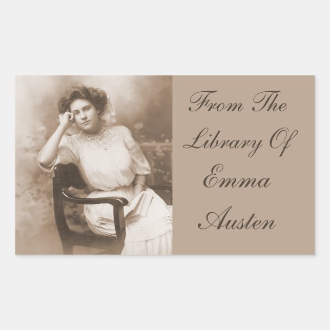 From The Library Of...Vintage Photo Book Sticker (Front)