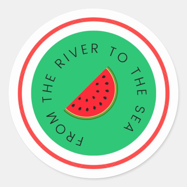 From The River To The Sea  Classic Round Sticker (Front)