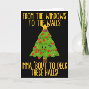 From The Window To The Wall Christmas Tree Em Xmas Card