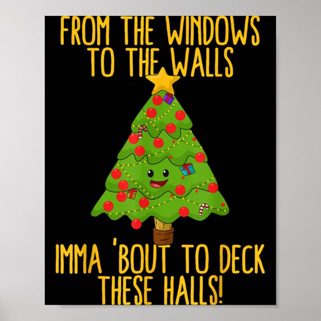 From The Window To The Wall Christmas Tree Em Xmas Poster (Front)