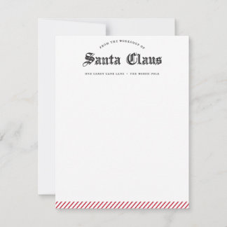 From The Workshop of Santa Claus Stationery, Card