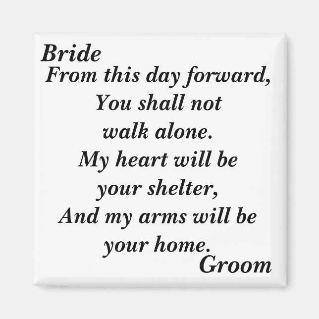 From this day forward magnet (Front)