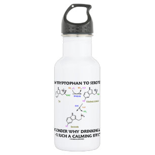 From Tryptophan To Serotonin (Chemistry Humour) 532 Ml Water Bottle