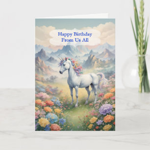 From Us All Birthday Unicorn Card
