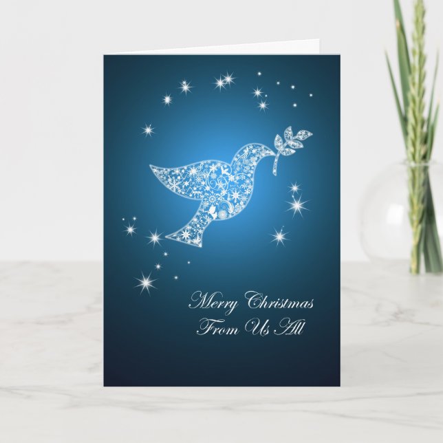 From us all, Dove of peace Christmas card (Front)