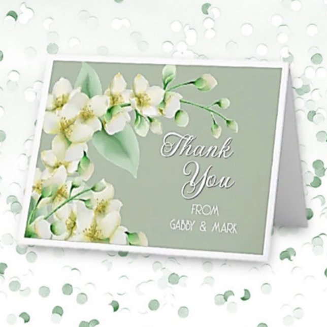 From Us! Floral Personalized Thank You Card (Creator Uploaded)