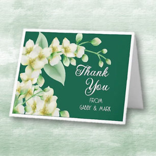 From Us! Floral Personalized Thank You Card