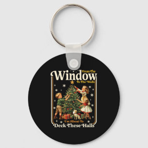 From Windows To Walls Holiday Party Funny Adult Hu Keychain