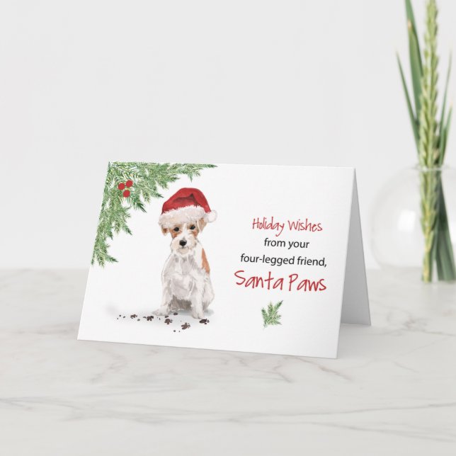 From Wire Haired Jack Russell Terrier Christmas Card (Front)