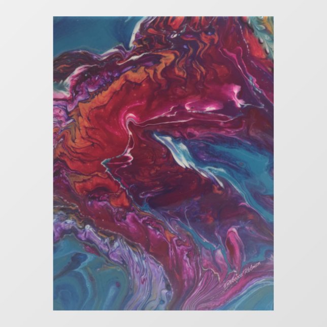 From Within - A Fluid Acrylic Painting Reproductio Window Cling (Sheet)