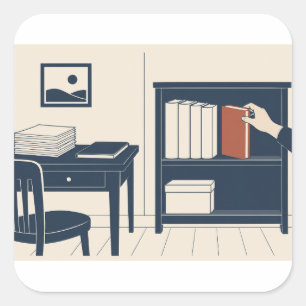 From Your Desk to Someone’s Shelf Square Sticker