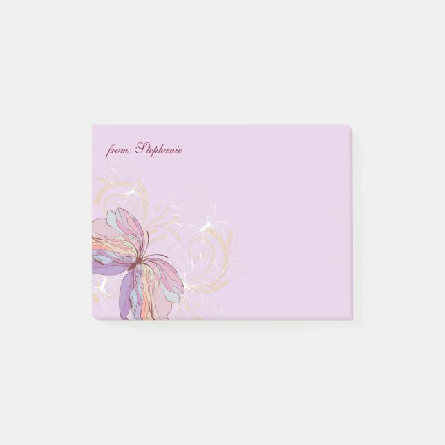 FROM YOUR NAME | Abstract Butterfly Post-it Notes (Front)