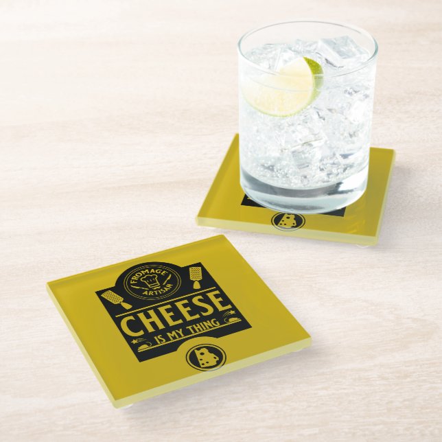 Fromage Artisan Glass Coaster (Angled)