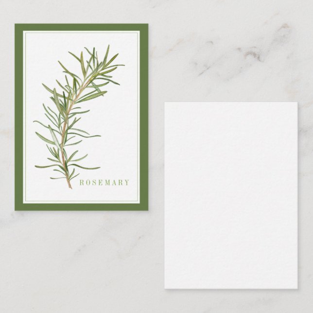 FROMAGE ROSEMAIRE 3.5x2.5 Carte à plat / Vert (Devant / Derrière)