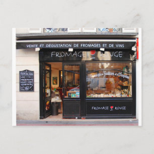 Fromage Rouge ~ Cheese and Wine Paris Postcard