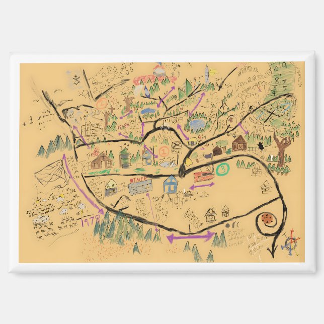Fromville Map, Victor's Map, Horror Fan Gift Magnet (Front)