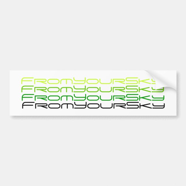 FromYourSky bumper sticker (Front)