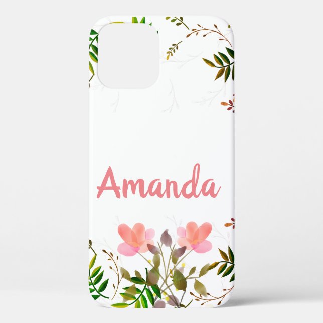 Fronds, Leaves and Flowers Case-Mate iPhone Case (Back)