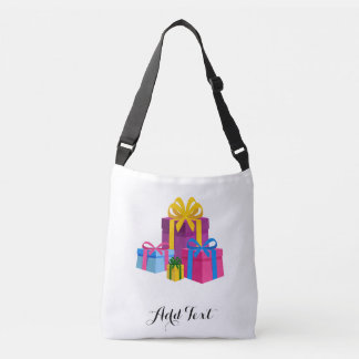 Front and Back Add Text with Santa Gifts Logo Xmas Crossbody Bag