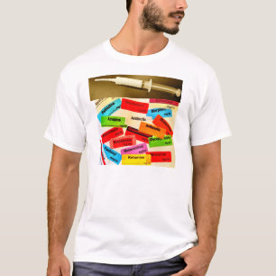 Front and Back - Anaesthetic Drugs and Labels T-Shirt