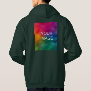 Front And Back Design Add Image Logo Template Mens Hoodie