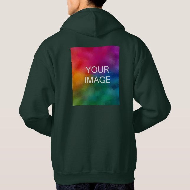 Front And Back Design Add Image Logo Template Mens Hoodie (Back)