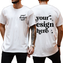 Front and Back Design Custom Logo Personalized  T-Shirt