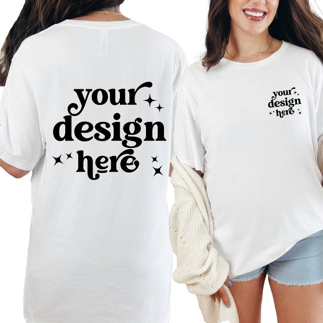 Front and Back Design Custom Logo Personalized  Tri-Blend Shirt (Creator Uploaded)