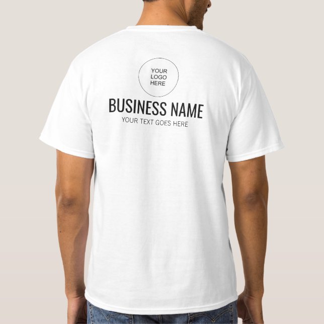 Front And Back Design Print Logo Staff Member Mens T-Shirt (Back)