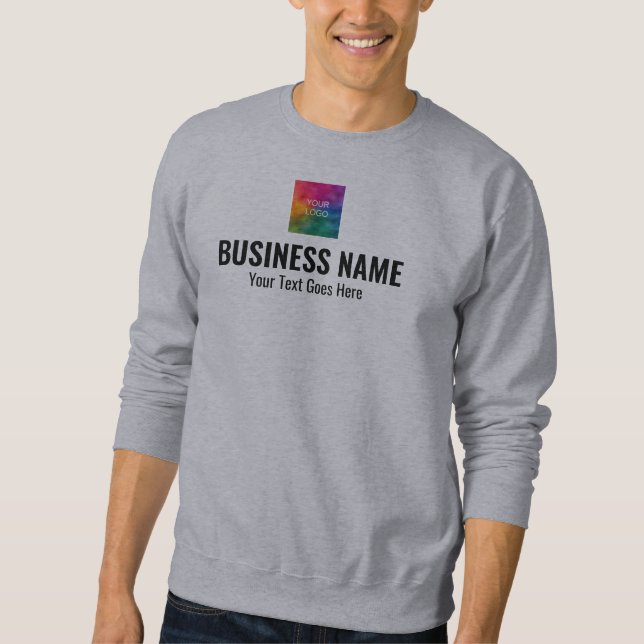 Front And Back Design Work Uniform Mens Cool Grey Sweatshirt (Front)