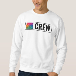 Front And Back Double Sided Print Mens Staff Crew Sweatshirt