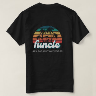 front and back FUNCLE funny uncle retro vintage T-Shirt