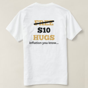 front and back inflation funny with brown text T-Shirt