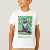 Front and Back Koala Bear Birthday Boy