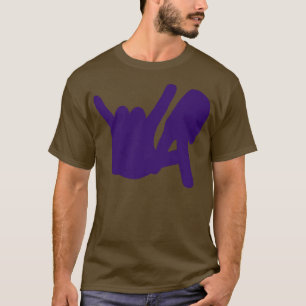 Front and Back LA Rocks Silhouette Purple T-Shirt