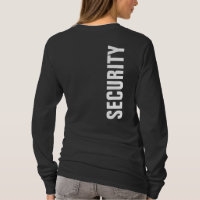 Front And Back Print Black White Womens Security