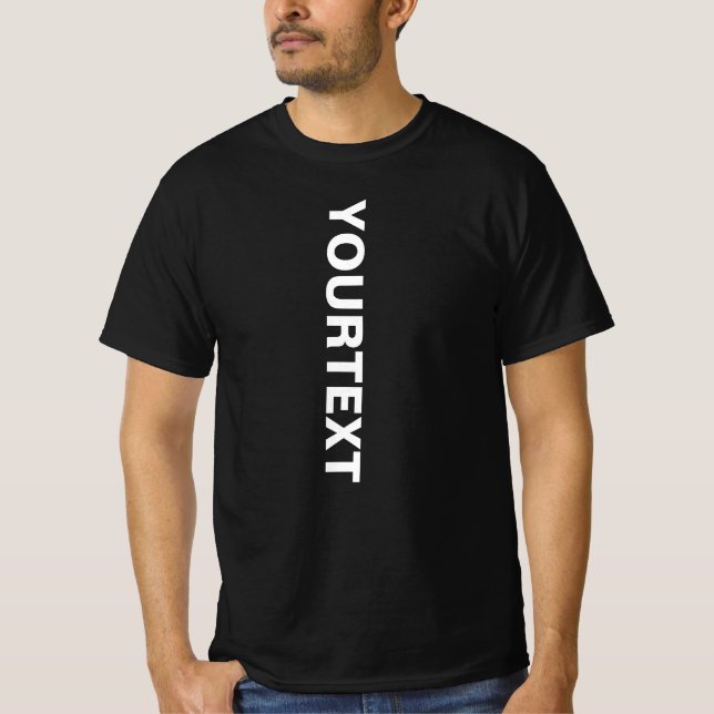 Front and Back Print Template Mens Large Text Font T-Shirt (Front)