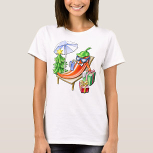 Front And Back Printed Christmas Chili For Her T-Shirt